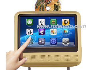 9INCH TOUCHSCREEN HEADREST DVDDETACHABLE PANEL WITH PILLOW
