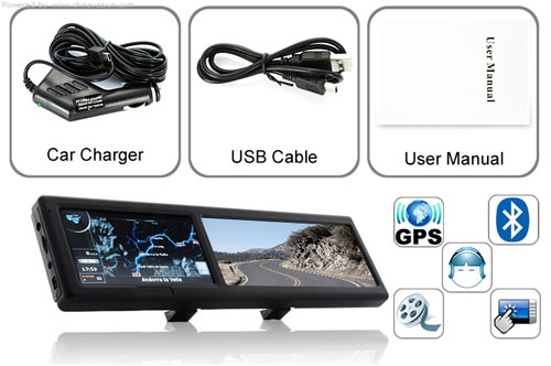 ROF2011RG 2 in 1 Rear view mirrow with gps built in